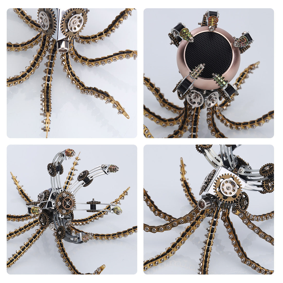1060 قطعة من مجموعات نماذج الأخطبوط الميكانيكية Steampunk DIY مع مكبر صوت
