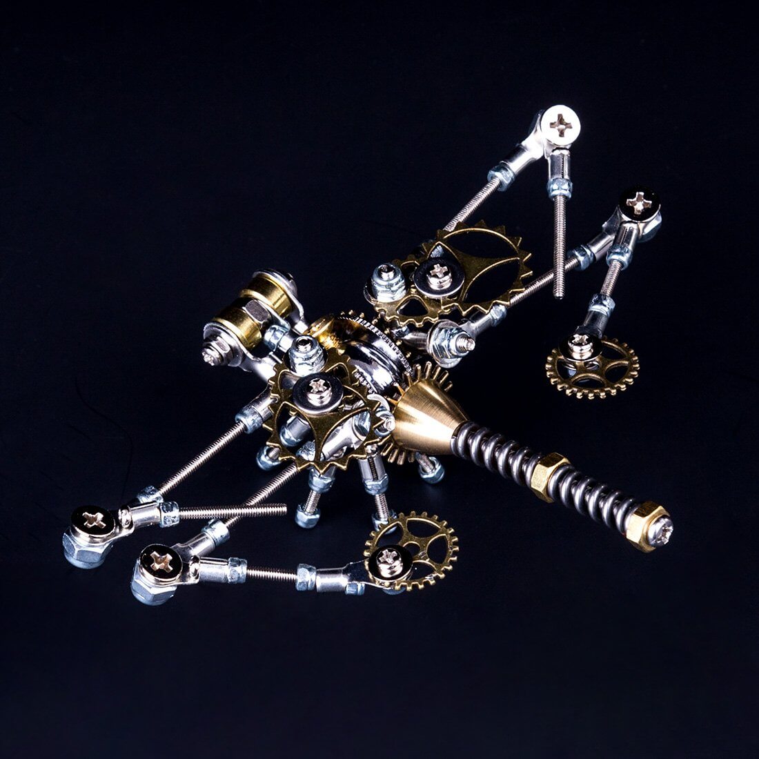 152Pcs 3D DIY Metal Mechanical Dragonfly Insect Puzzle Model Jigsaw