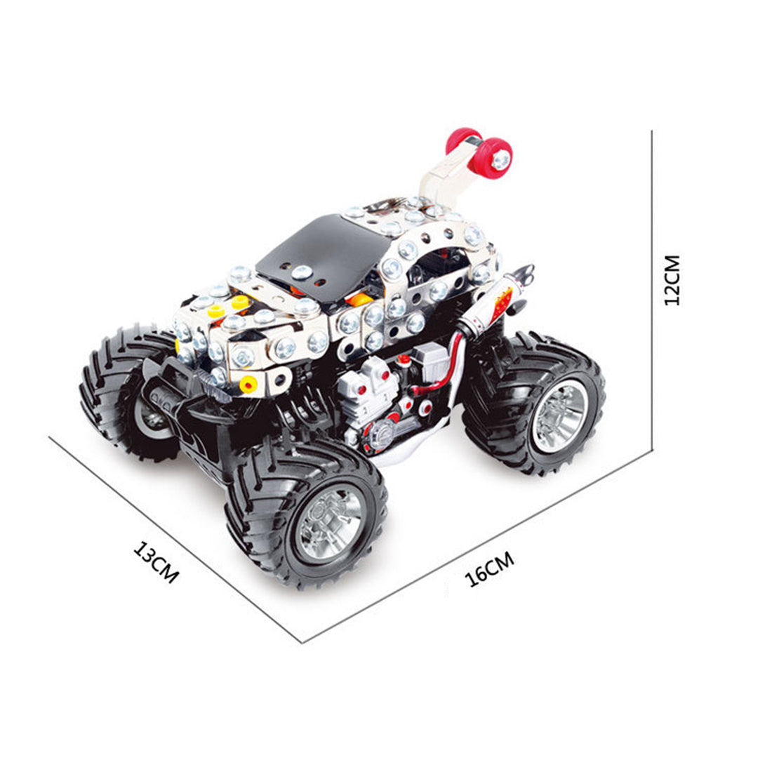 170Pcs+ DIY Metal Remote Control Dancing Car Puzzle Model Kit