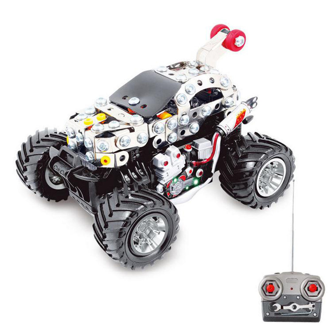 170Pcs+ DIY Metal Remote Control Dancing Car Puzzle Model Kit
