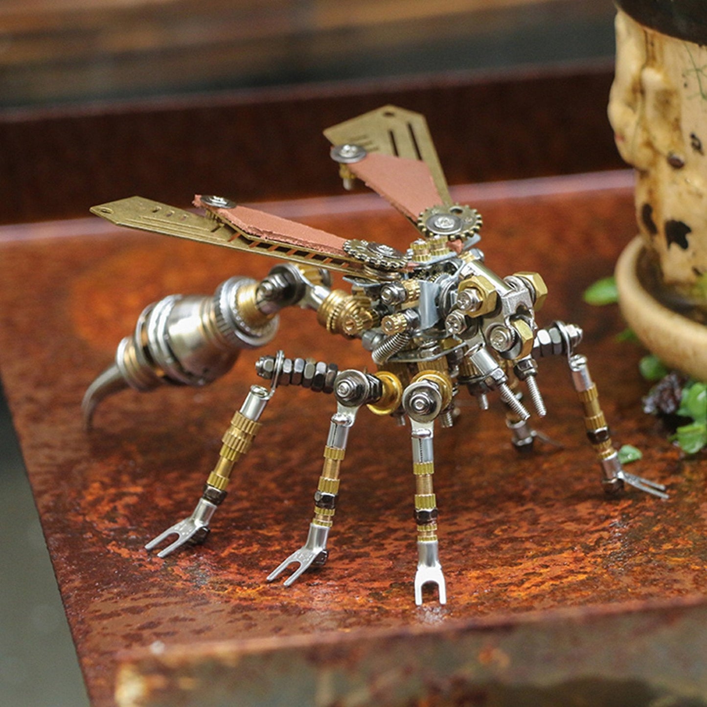 295Pcs Assembly Metal Mechanical 3D Wasp Insect Puzzle Model Adult