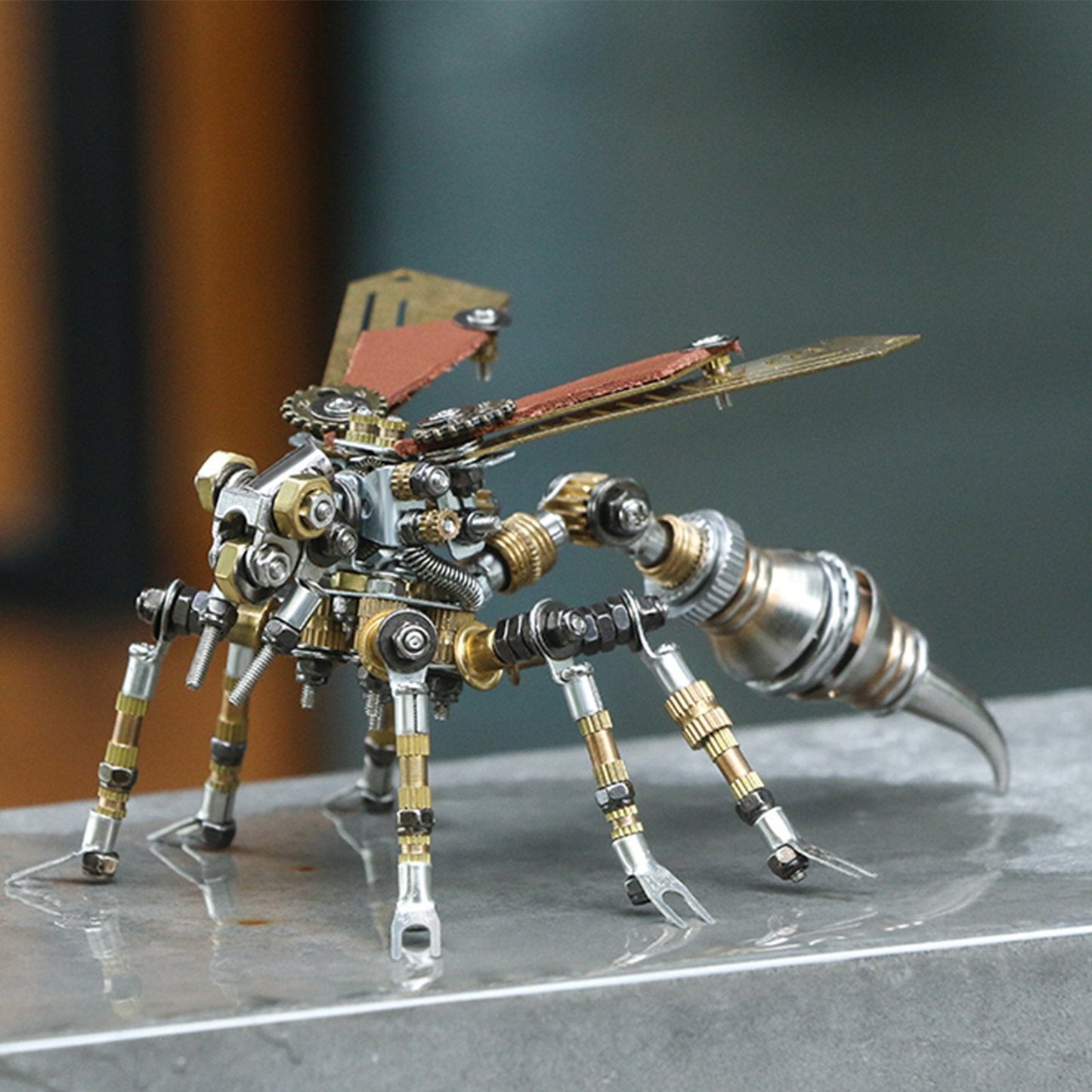 295Pcs Assembly Metal Mechanical 3D Wasp Insect Puzzle Model Adult