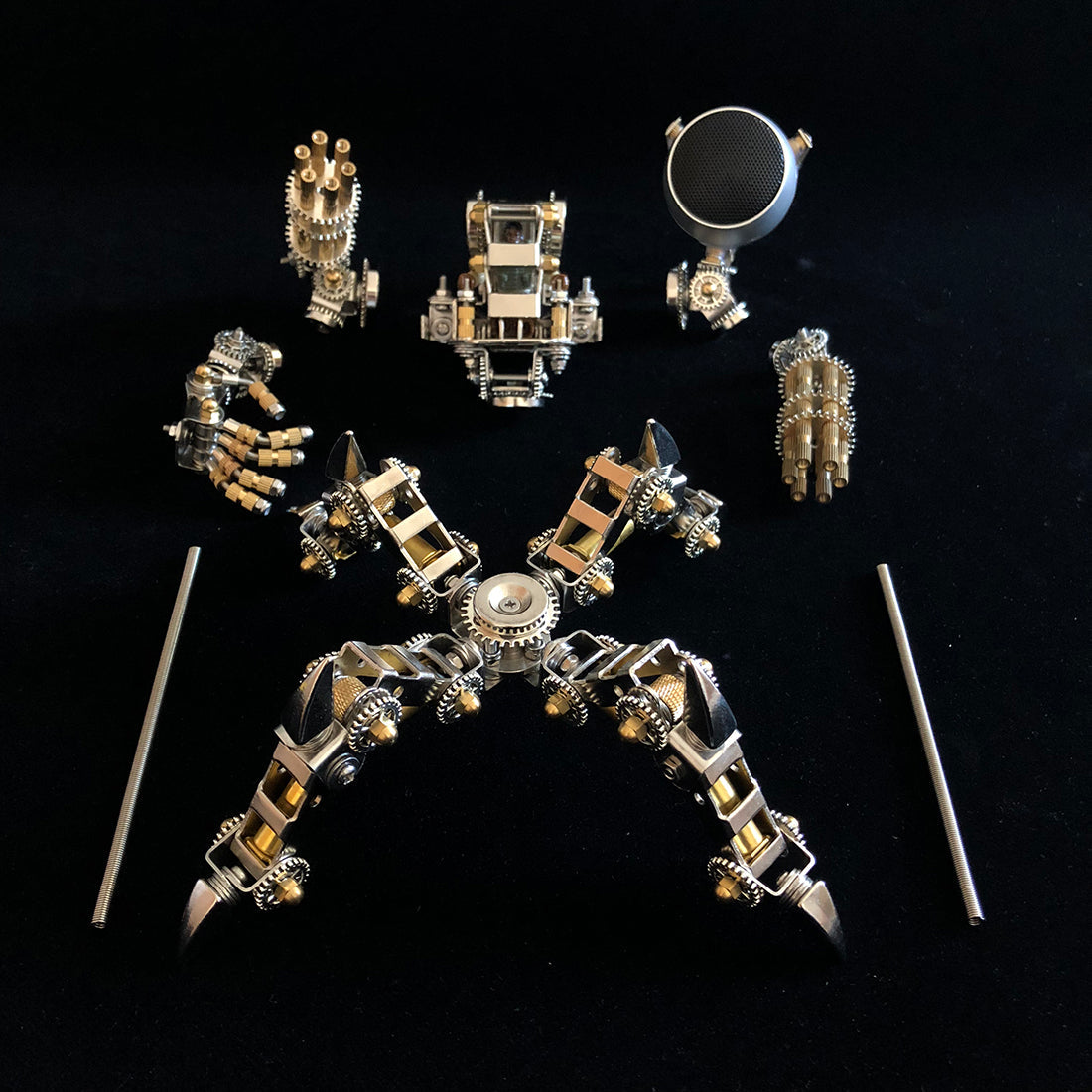 313Pcs Assembly 3D Puzzle Model Magnetic Chaser Hunter Mecha Model Bluetooth Speakers