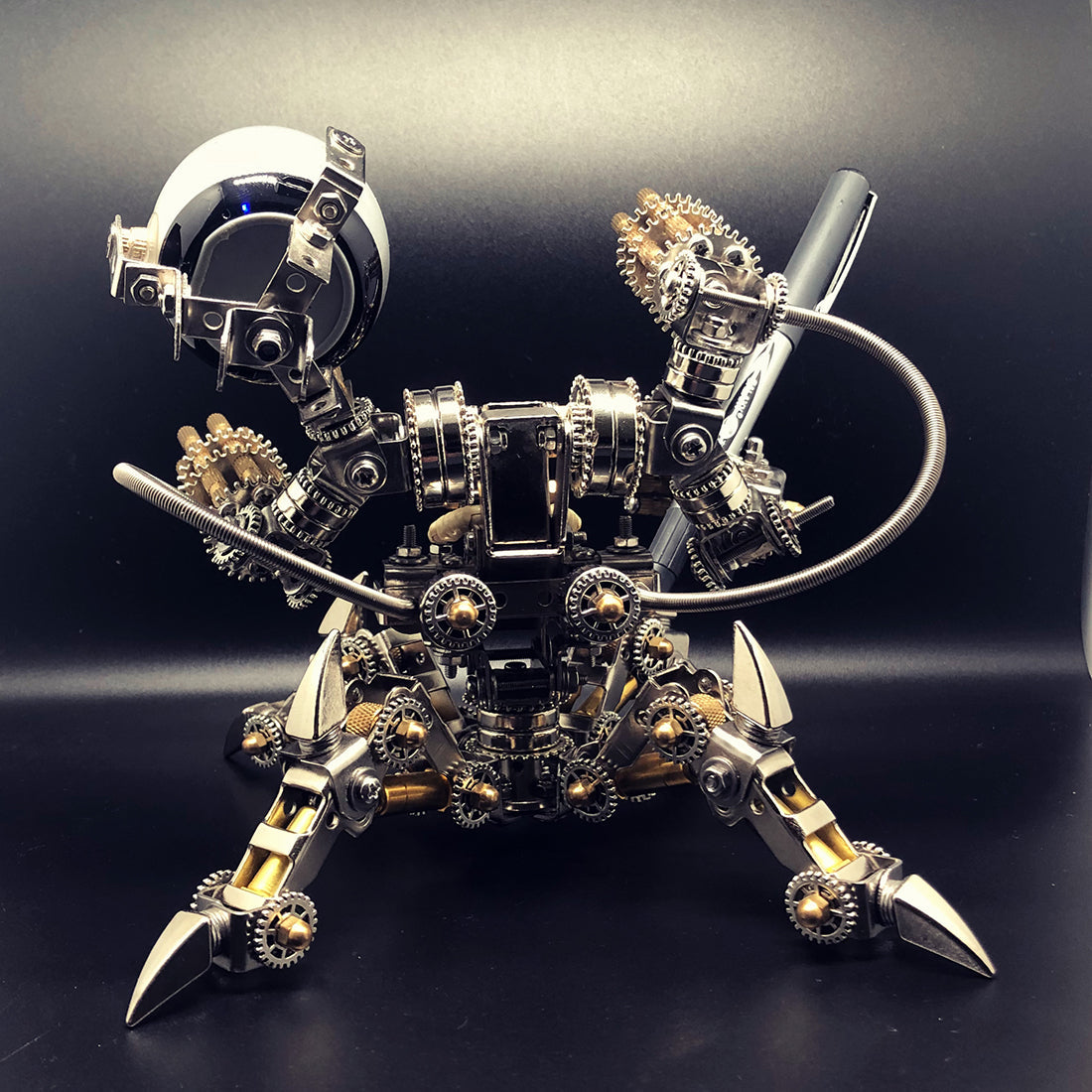 313Pcs Assembly 3D Puzzle Model Magnetic Chaser Hunter Mecha Model Bluetooth Speakers