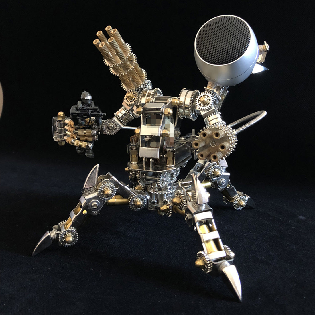 313Pcs Assembly 3D Puzzle Model Magnetic Chaser Hunter Mecha Model Bluetooth Speakers