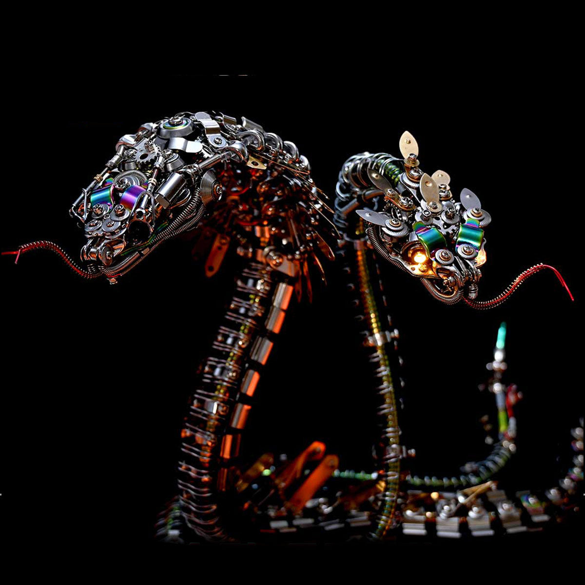 Legendary Serpent: Mechanical Snake 3D Metal Model Kit 500pcs Pre-order