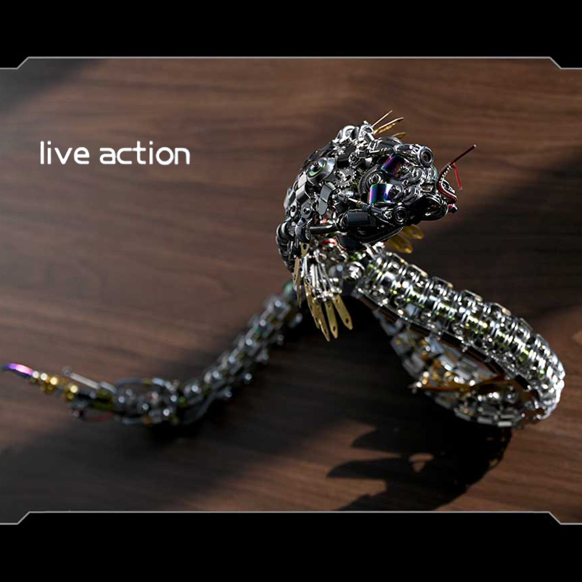Legendary Serpent: Mechanical Snake 3D Metal Model Kit 500pcs Pre-order