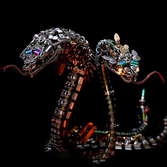 Legendary Serpent: Mechanical Snake 3D Metal Model Kit 500pcs Pre-order