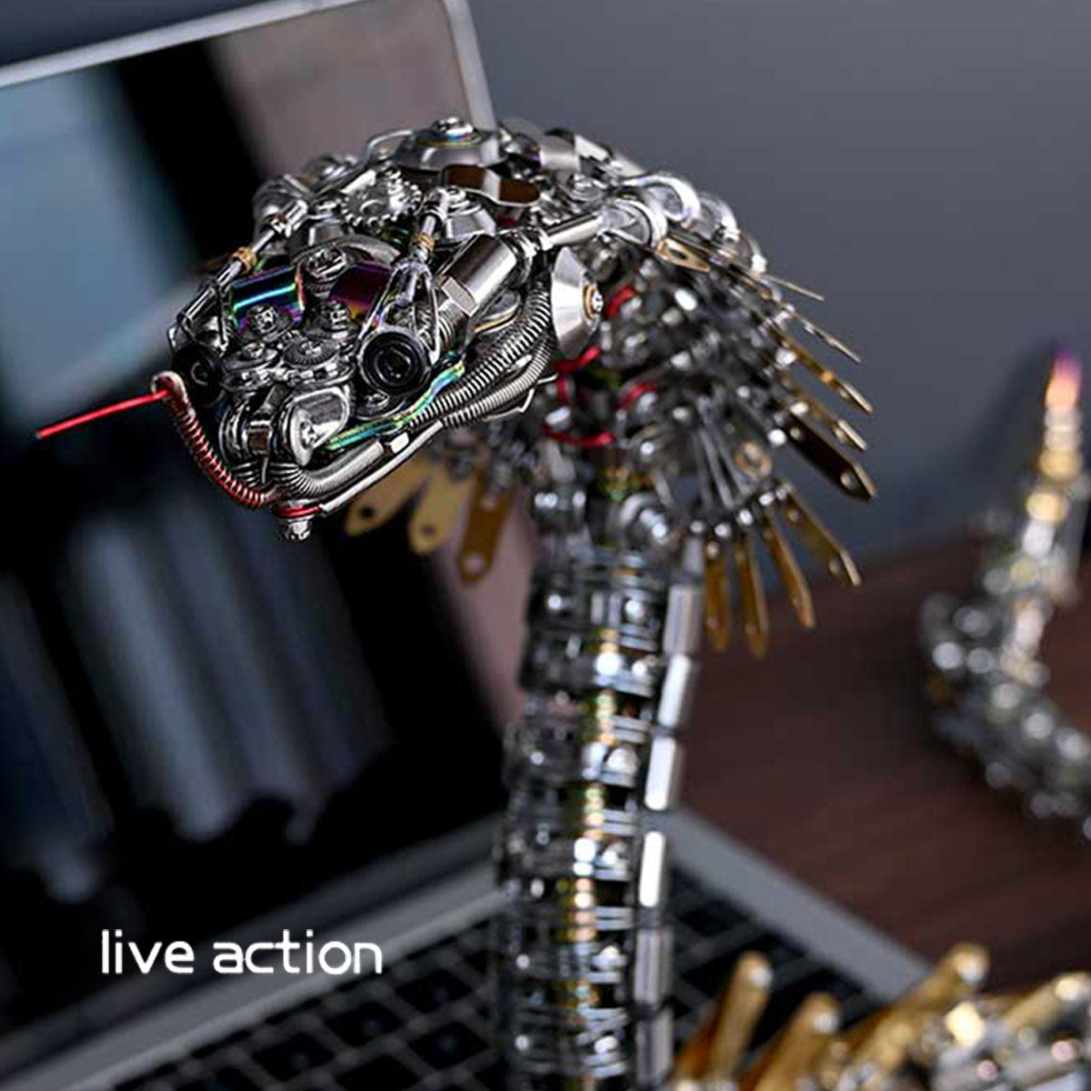 Legendary Serpent: Mechanical Snake 3D Metal Model Kit 500pcs Pre-order