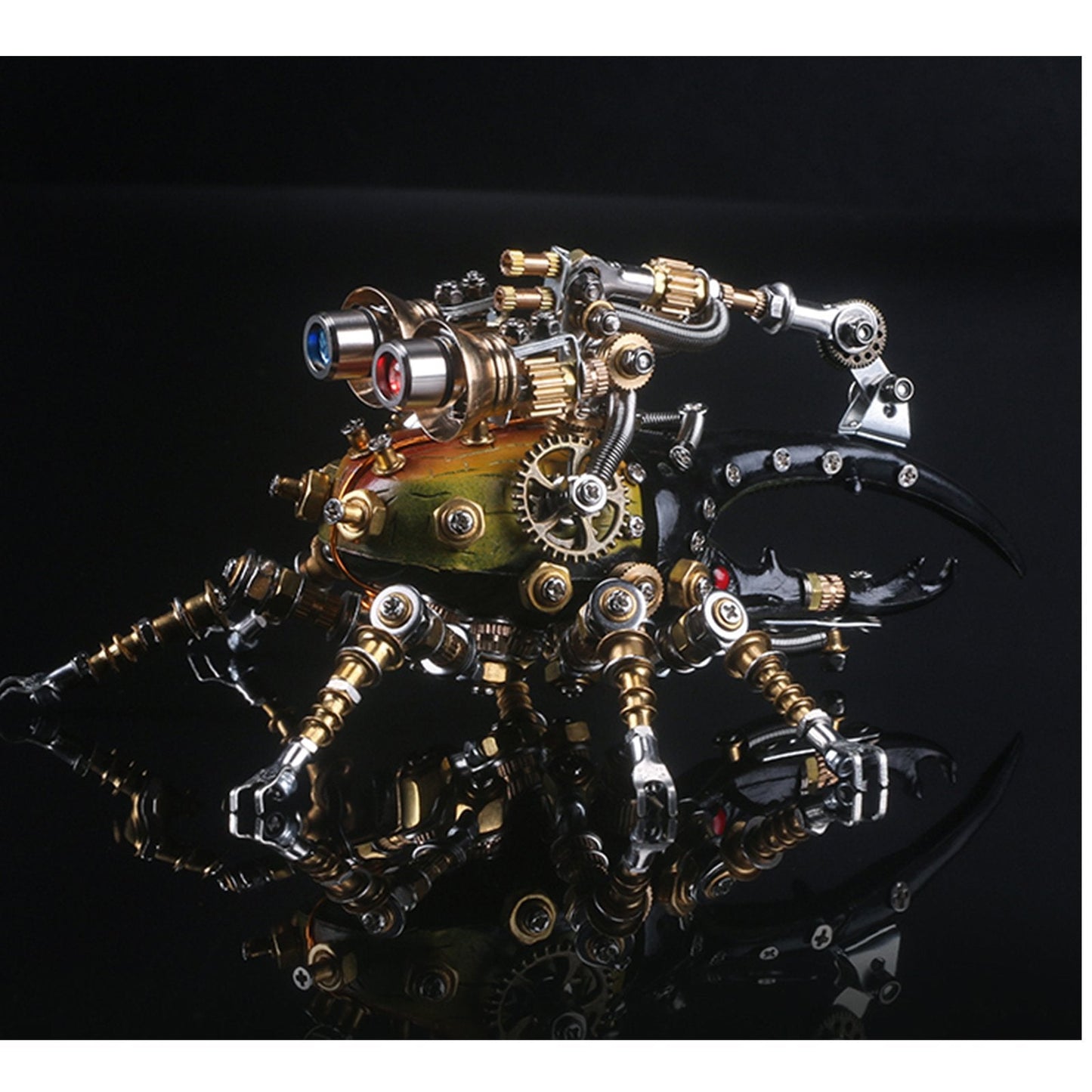 3Pcs Metal 3D Eastern Lucaninae Beetles Insect Mechanical Assembly Model