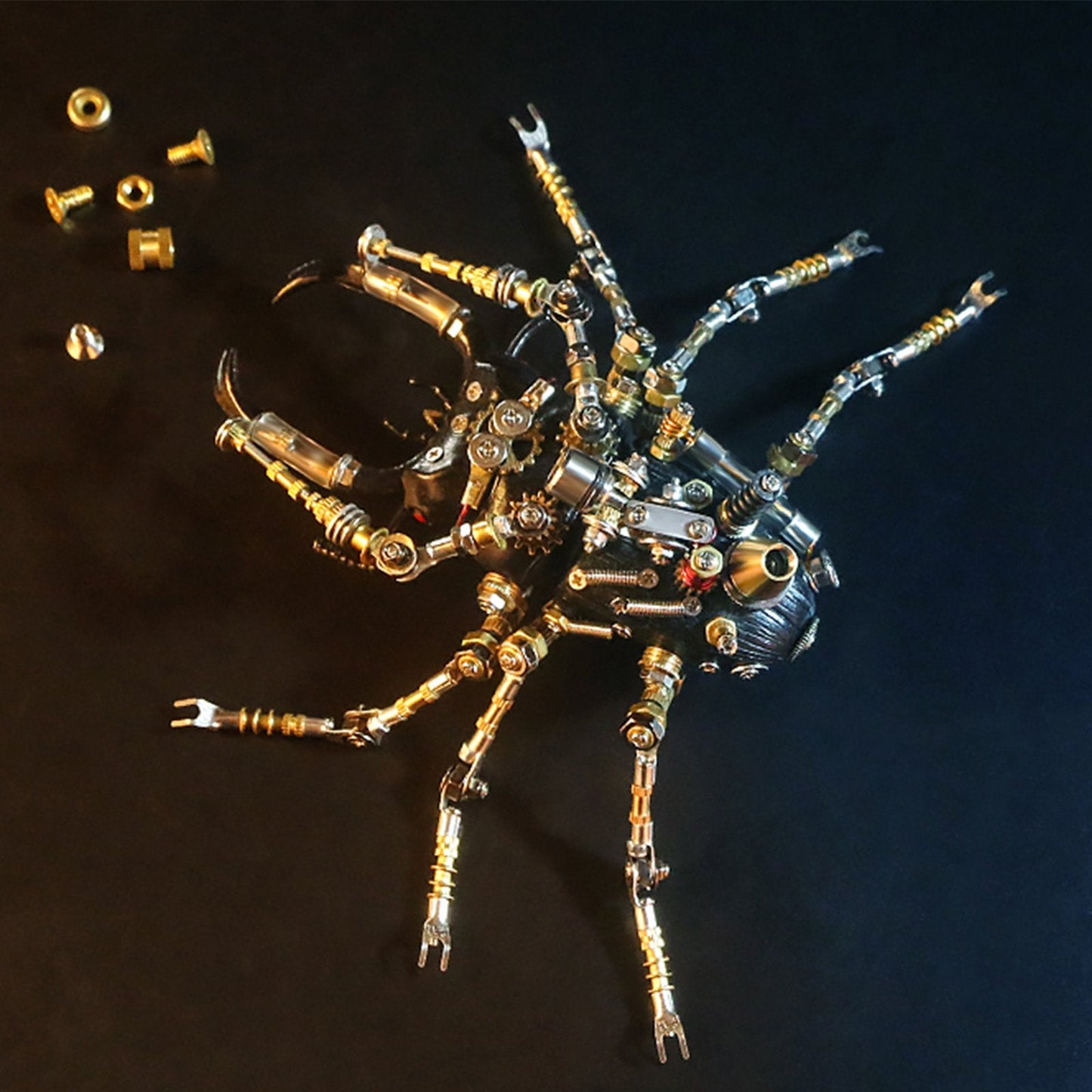 3Pcs Metal 3D Eastern Lucaninae Beetles Insect Mechanical Assembly Model