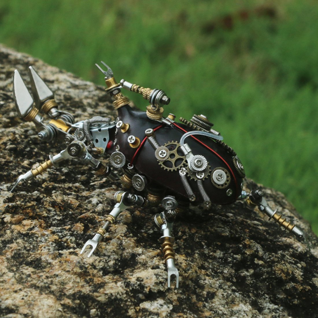 3Pcs Metal 3D Eastern Lucaninae Beetles Insect Mechanical Assembly Model