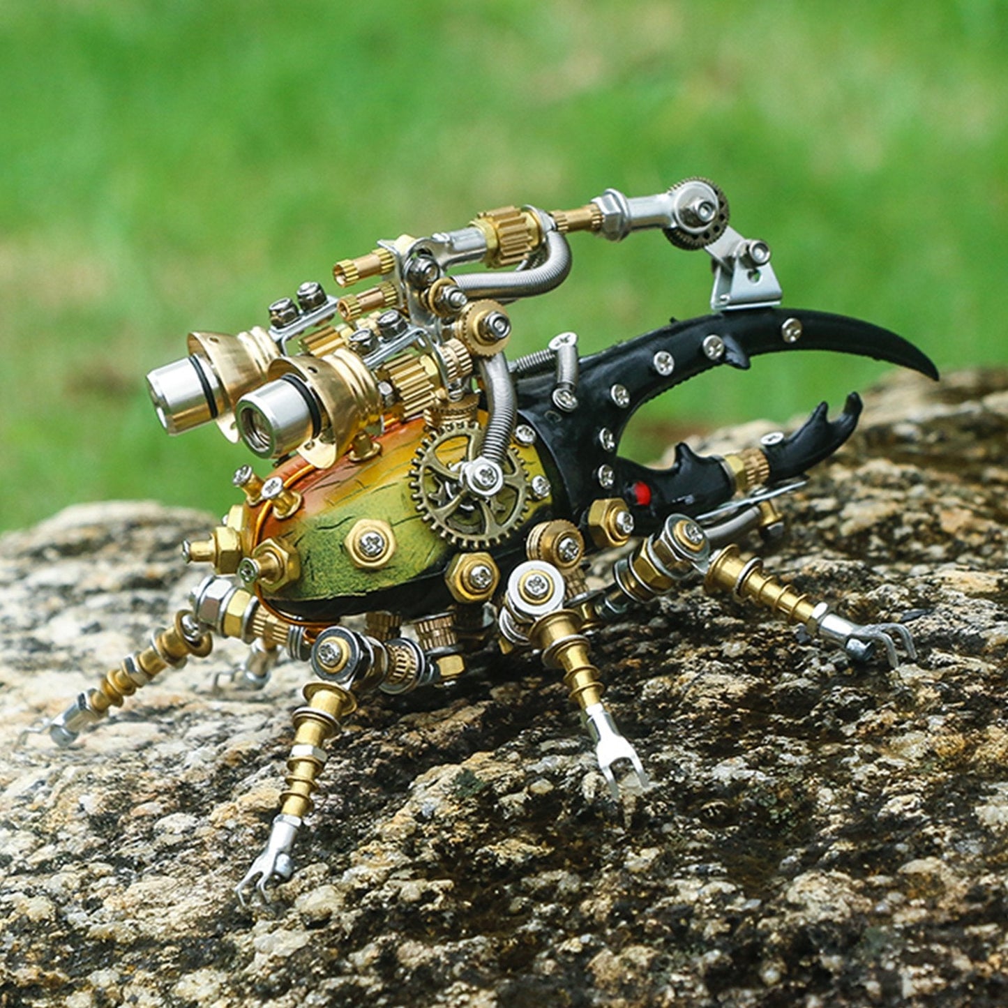 3Pcs Metal 3D Eastern Lucaninae Beetles Insect Mechanical Assembly Model