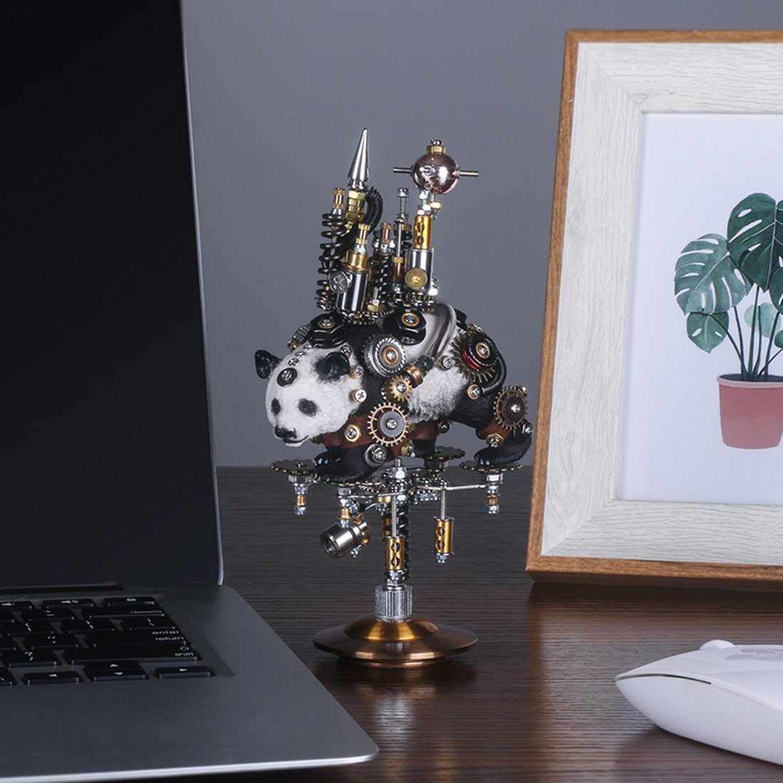 3Pcs Set DIY Metal Assembly Panda Series Model Kit for Home Collection Decor