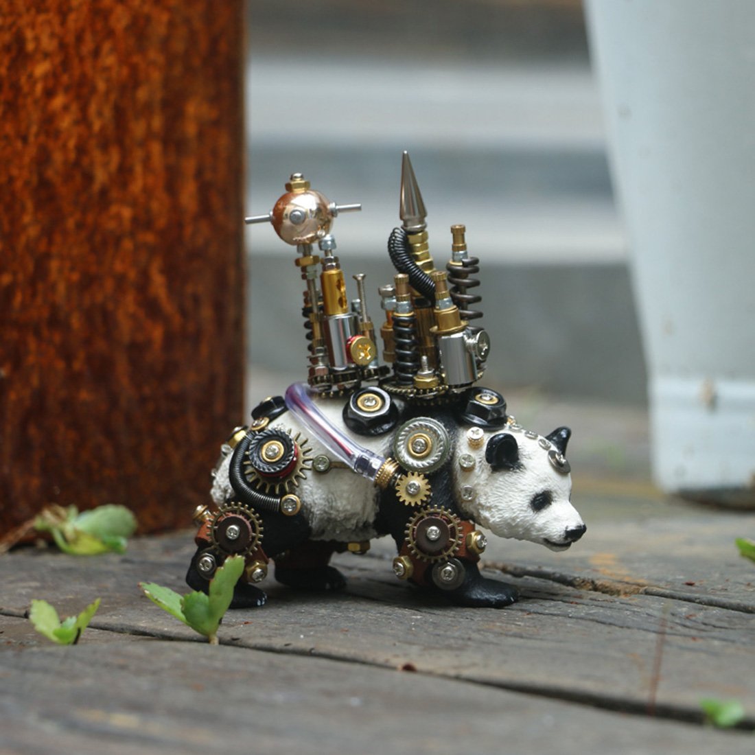 3Pcs Set DIY Metal Assembly Panda Series Model Kit for Home Collection Decor