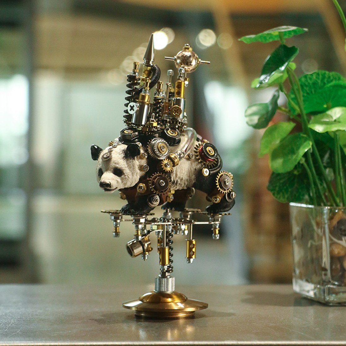 3Pcs Set DIY Metal Assembly Panda Series Model Kit for Home Collection Decor