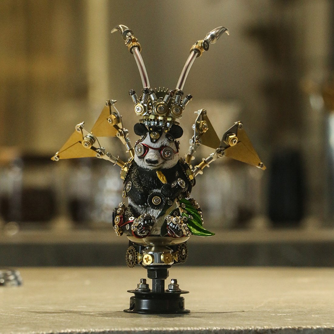 3Pcs Set DIY Metal Assembly Panda Series Model Kit for Home Collection Decor