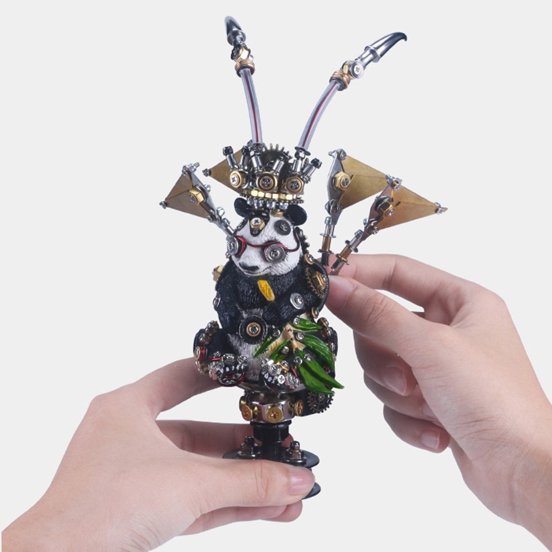 3Pcs Set DIY Metal Assembly Panda Series Model Kit for Home Collection Decor