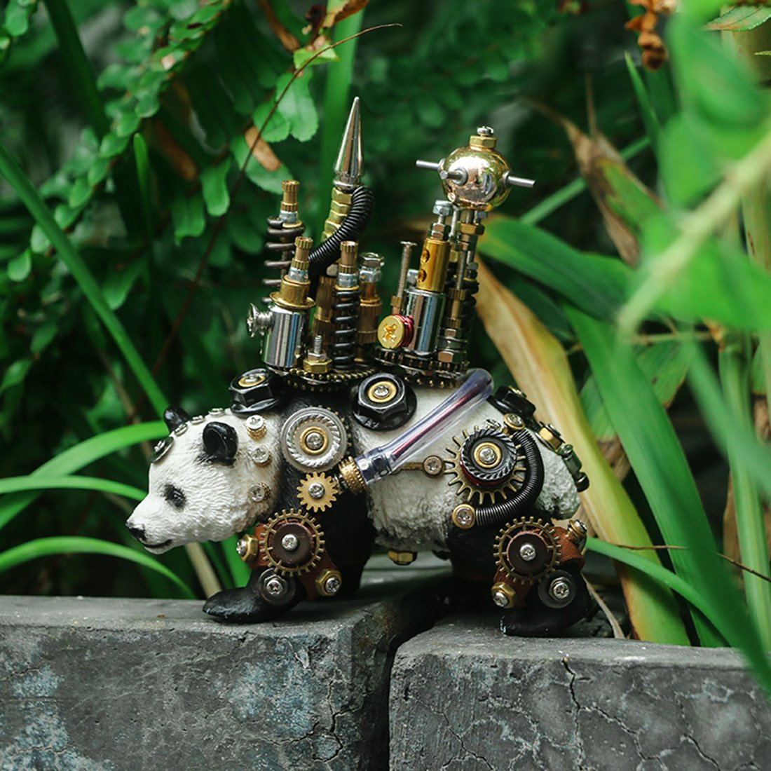 3Pcs Set DIY Metal Assembly Panda Series Model Kit for Home Collection Decor
