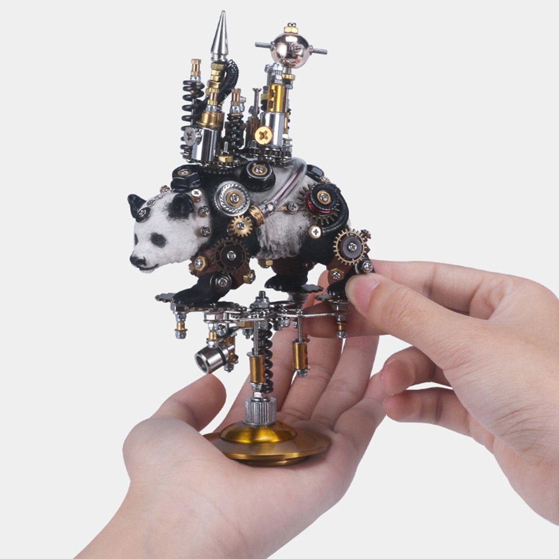 3Pcs Set DIY Metal Assembly Panda Series Model Kit for Home Collection Decor