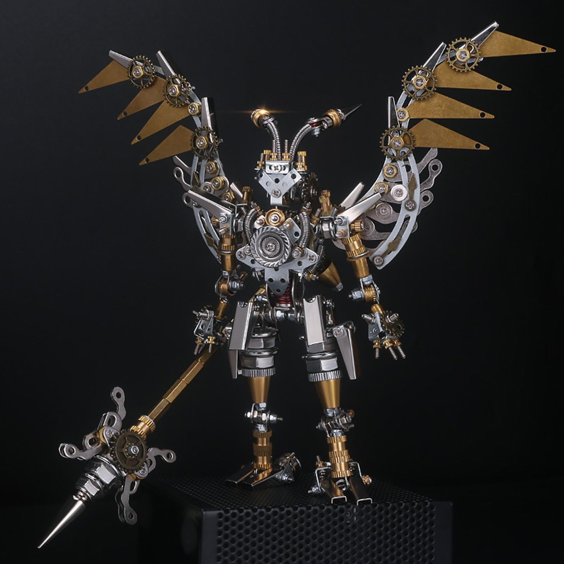 400+Pcs DIY Metal Mechanical Ancient 3D Fighting Solider Mecha Assembly Model Kit Adult