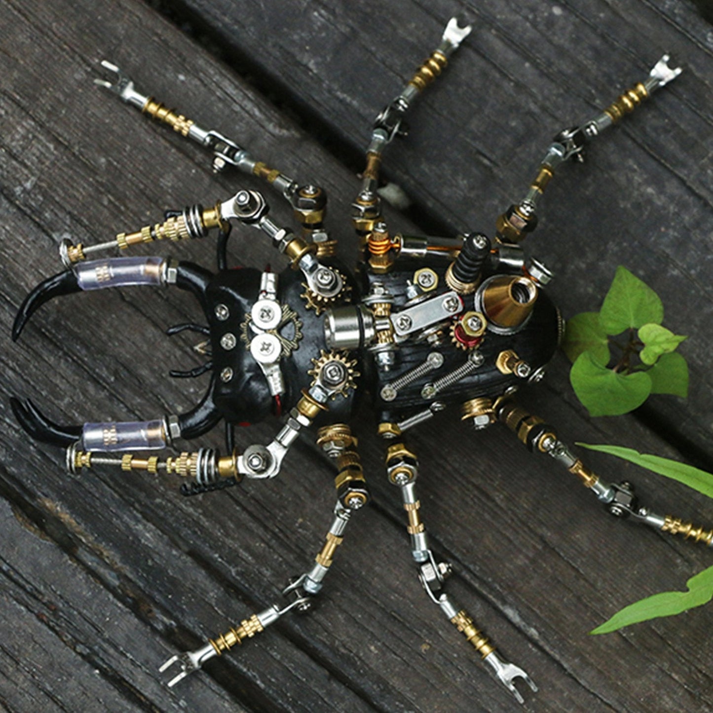 406Pcs Metal Assembly 3D Lucanidae Stag Beetle Insect Mechanical Model
