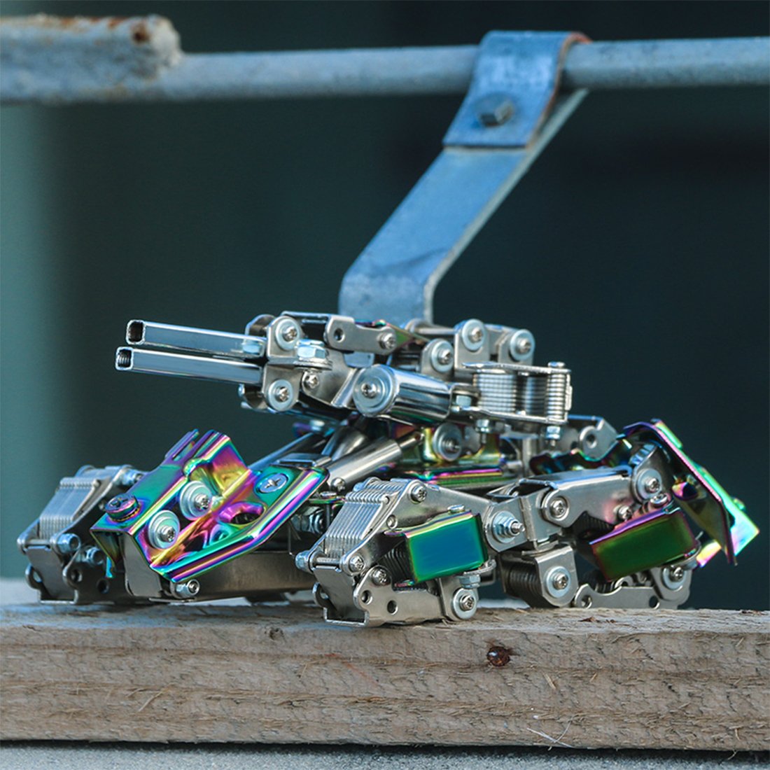 415Pcs DIY Tank Mecha Metal 3D Assembly Puzzle Model Kit