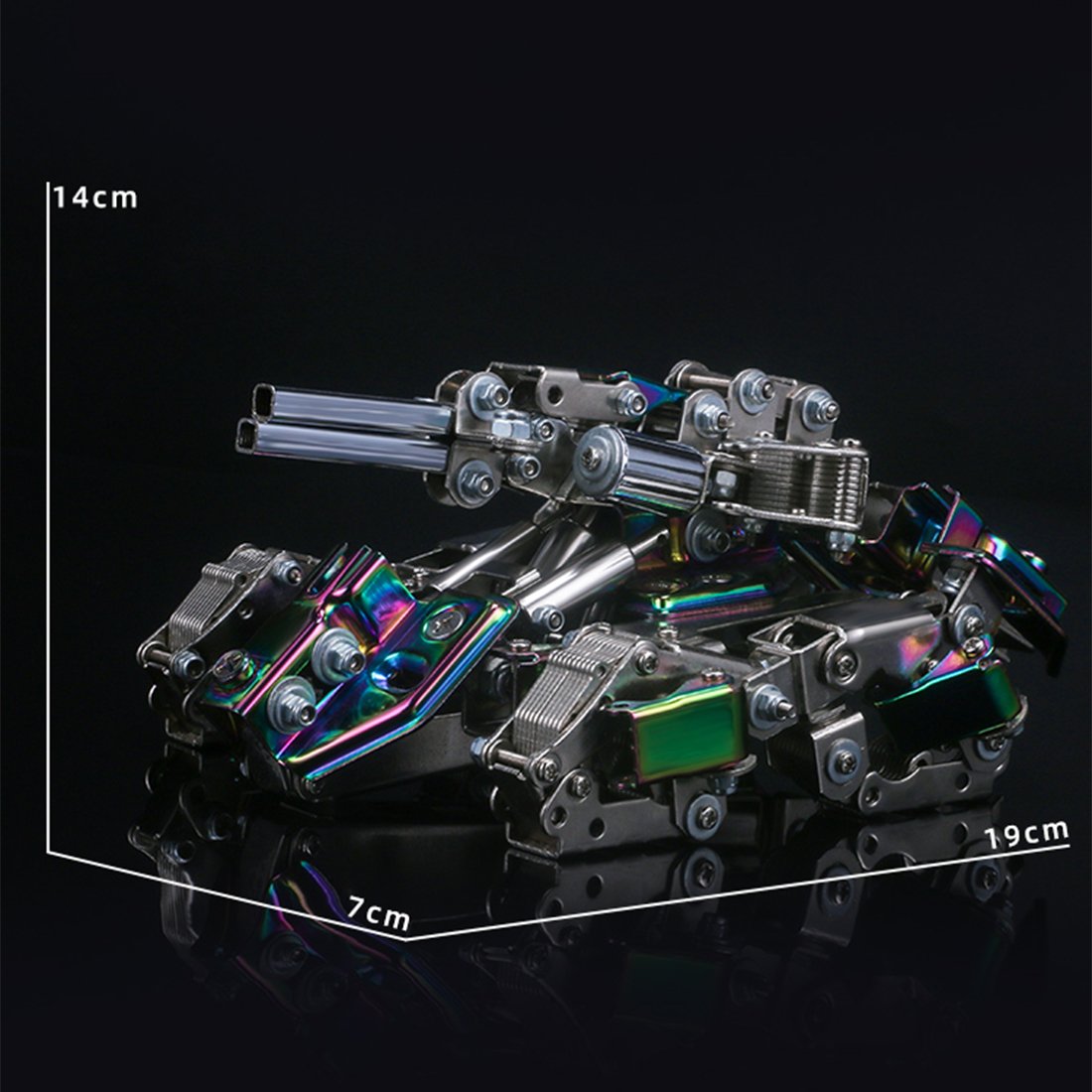 415Pcs DIY Tank Mecha Metal 3D Assembly Puzzle Model Kit