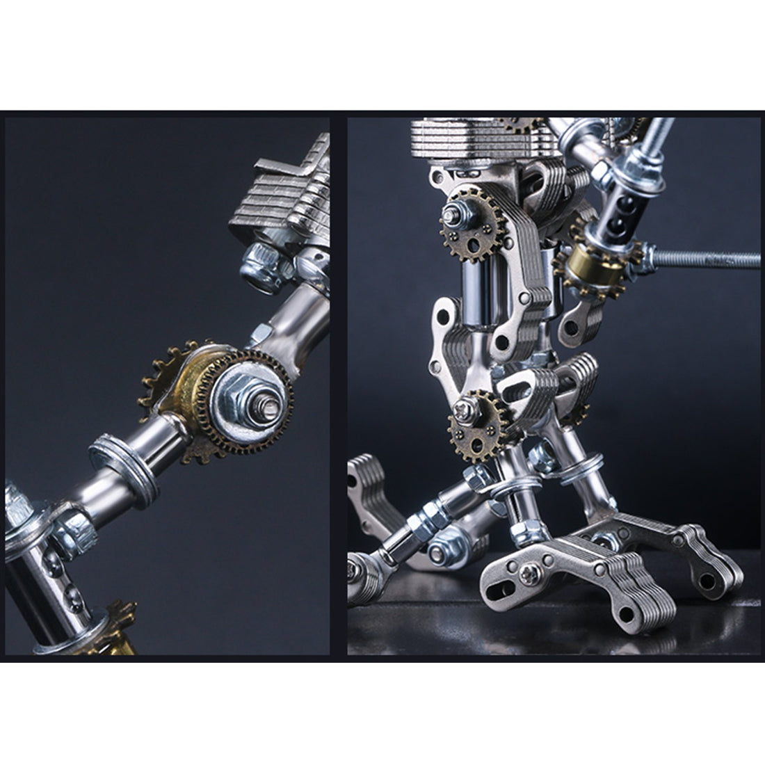 434Pcs Mecha Priest with Cog Axe DIY 3D Metal Assembly Model Kit 2-in-1 Phone Holder