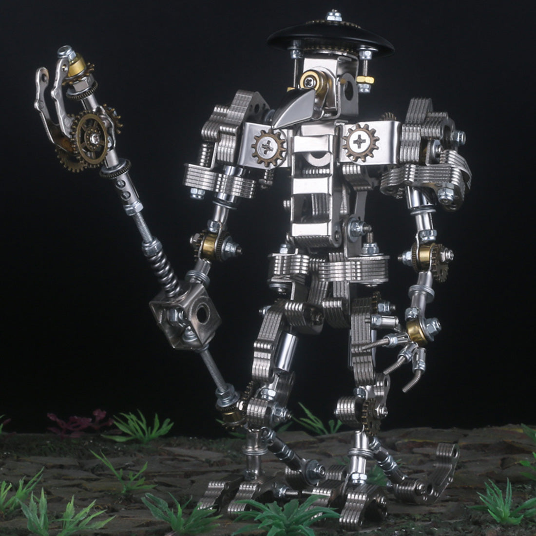434Pcs Metal Woodpecker Priest Mecha Model Building Kit Assembly Phone Holder