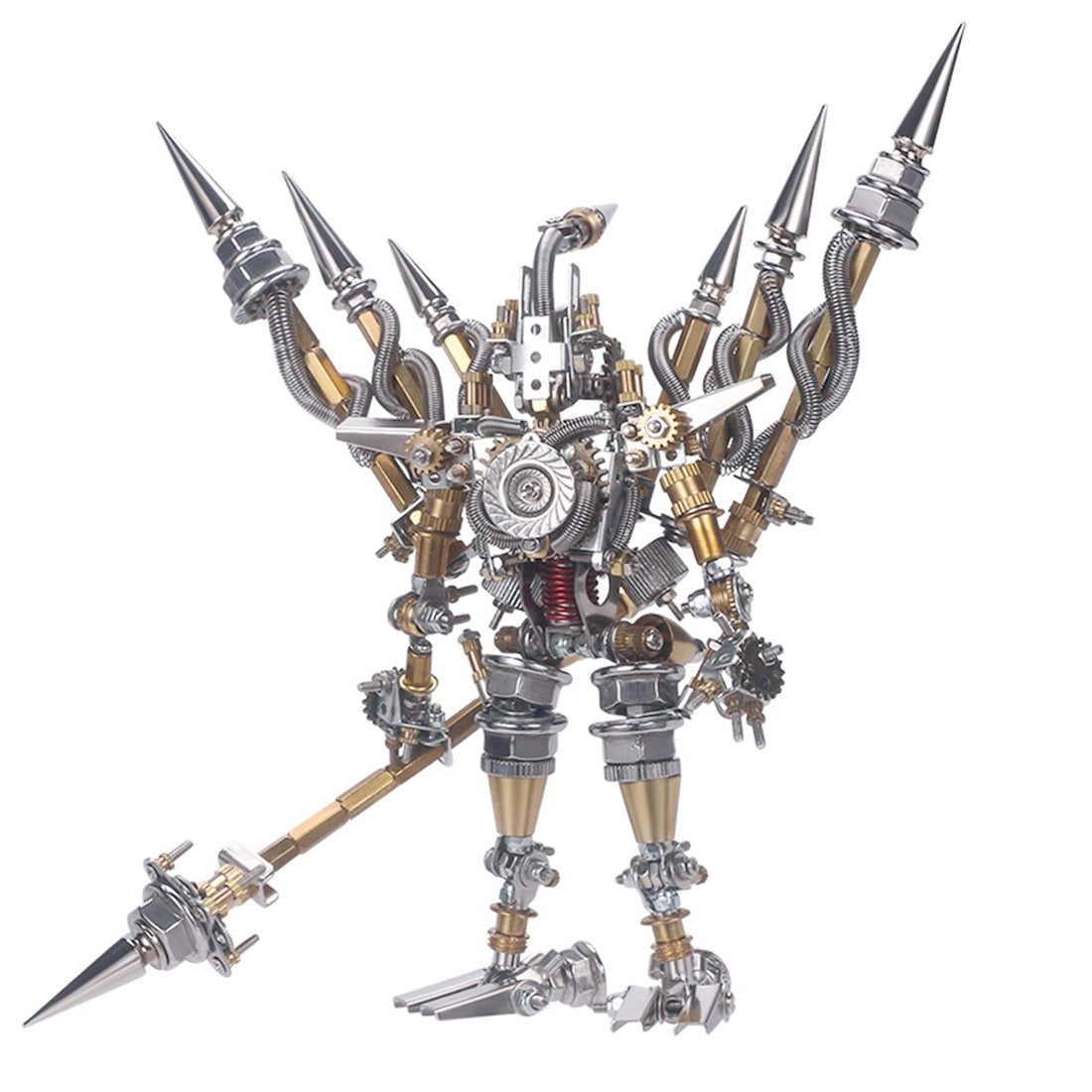 4pcs Assembly DIY Metal 3D Oriental Ancient Fighting Soldier Mecha Figure Team Model Kit Adult