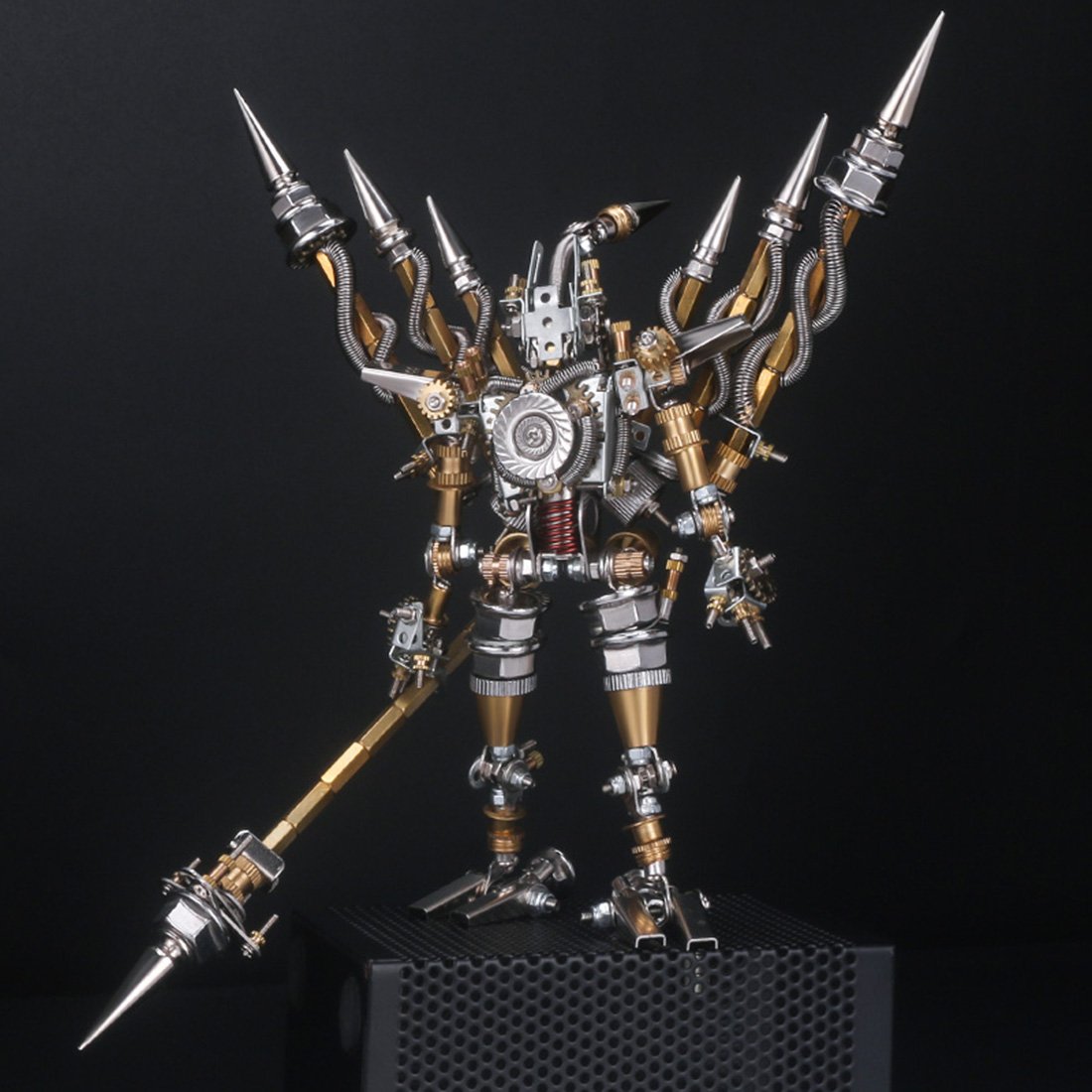 4pcs Assembly DIY Metal 3D Oriental Ancient Fighting Soldier Mecha Figure Team Model Kit Adult