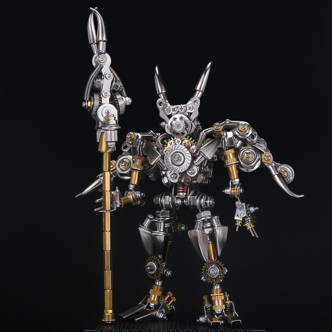 4pcs Assembly DIY Metal 3D Oriental Ancient Fighting Soldier Mecha Figure Team Model Kit Adult