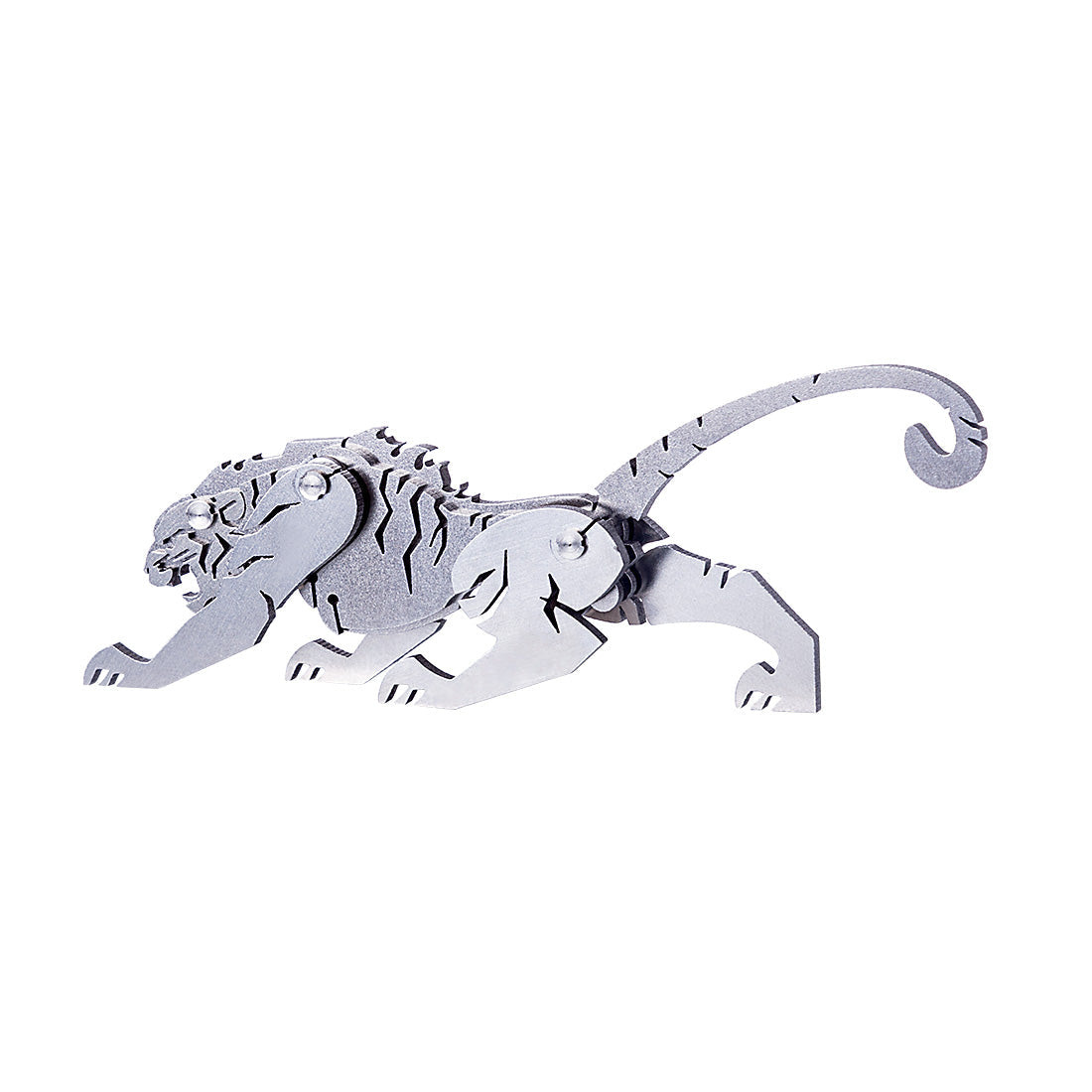 4PCS DIY Assembly 3D Stainless Steel Tiger Cattle Cock Horse Puzzle Toy
