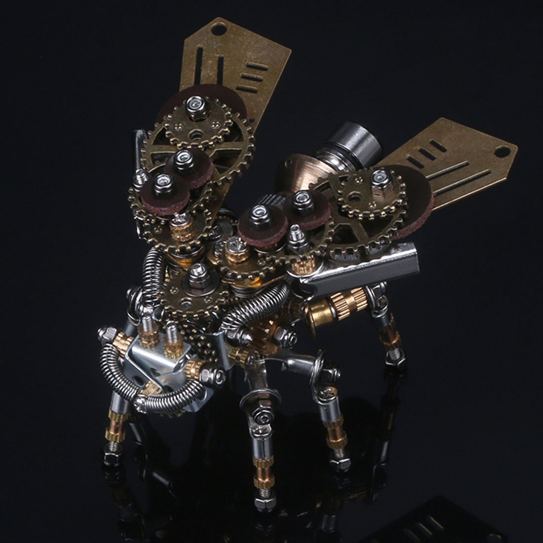 4pcs 3D DIY Metal Mechanical Dragonfly Firefly Wasp Termite Insects Assembly Model Set