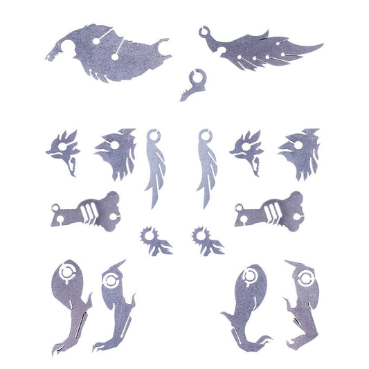 Kit de rompecabezas 3D de 4 piezas de metal para armar por ti mismo, con diseño de unicornio, lobo, león y zorro desmontable.