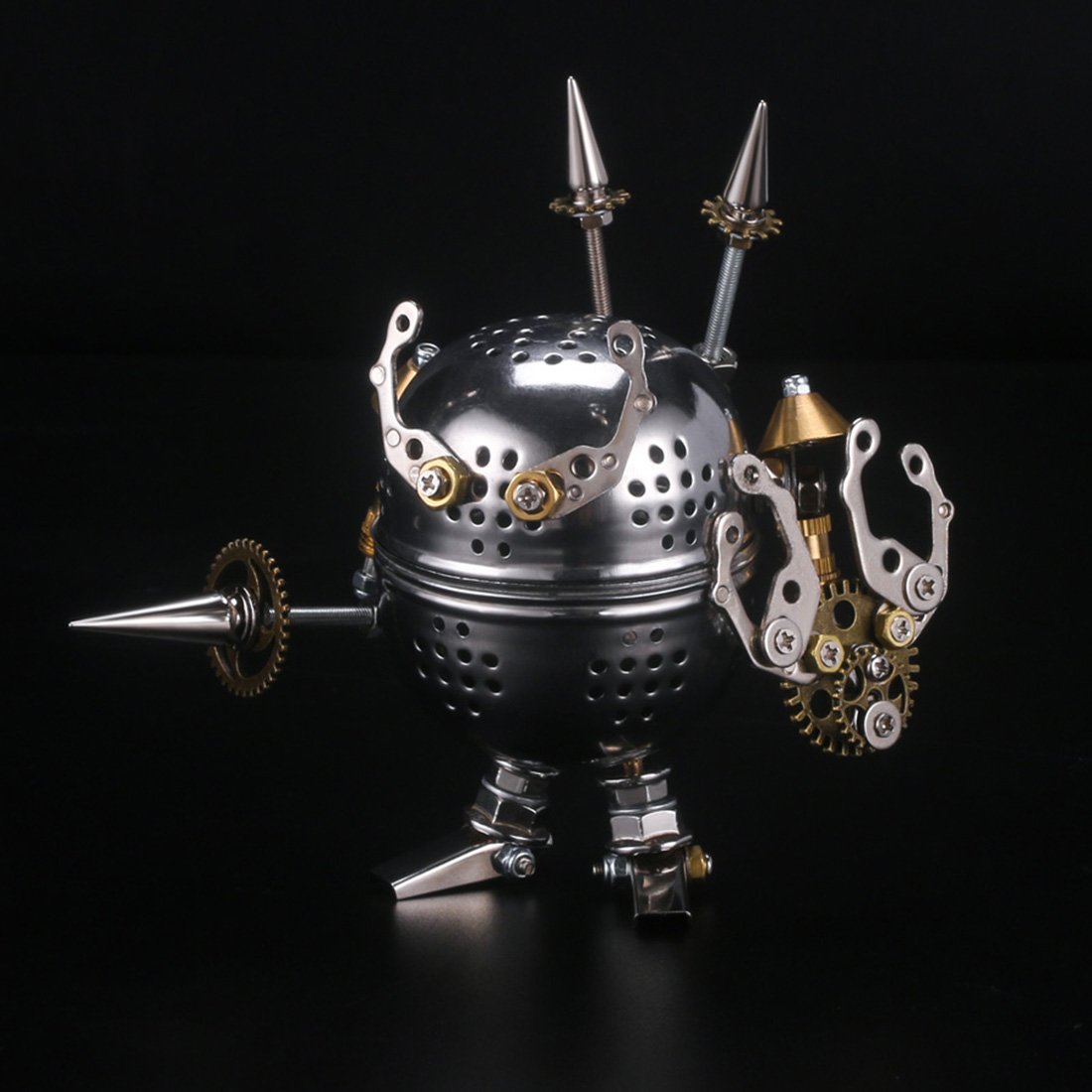 4pcs Set 3D Assembly Mini Mecha Soldier Figure DIY Metal Mechanical Puzzle Model Kit Toys
