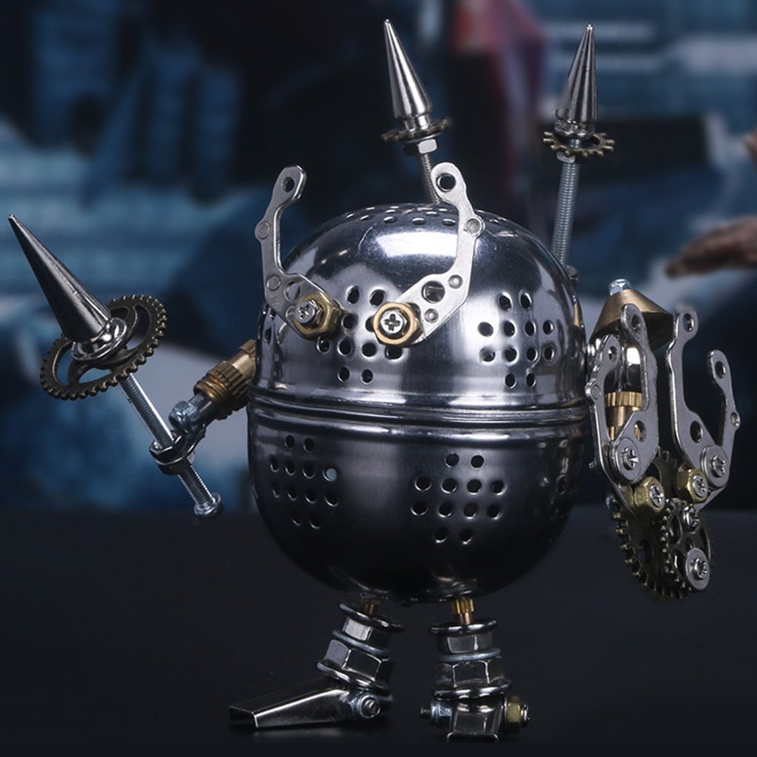 4pcs Set 3D Assembly Mini Mecha Soldier Figure DIY Metal Mechanical Puzzle Model Kit Toys