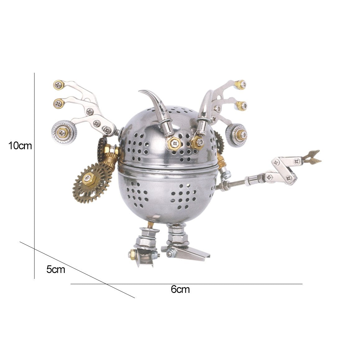 4pcs Set 3D Assembly Mini Mecha Soldier Figure DIY Metal Mechanical Puzzle Model Kit Toys