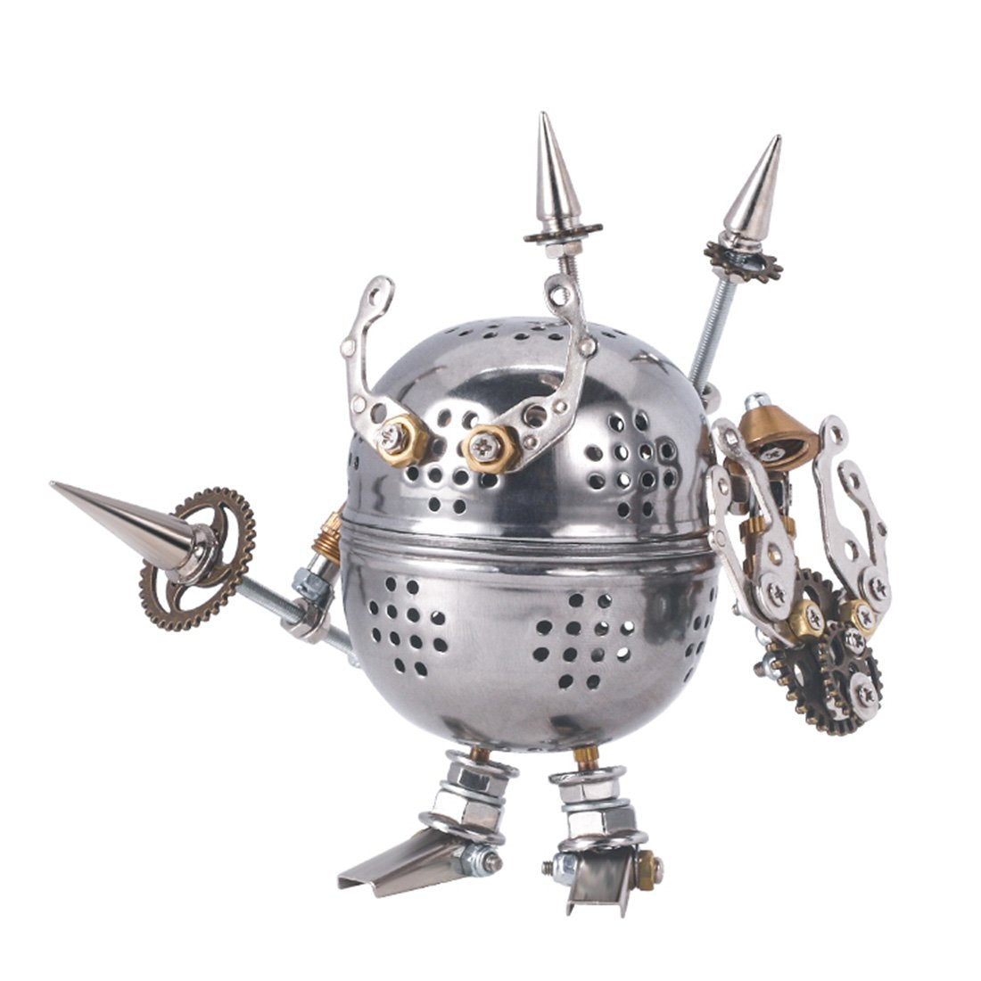 4pcs Set 3D Assembly Mini Mecha Soldier Figure DIY Metal Mechanical Puzzle Model Kit Toys