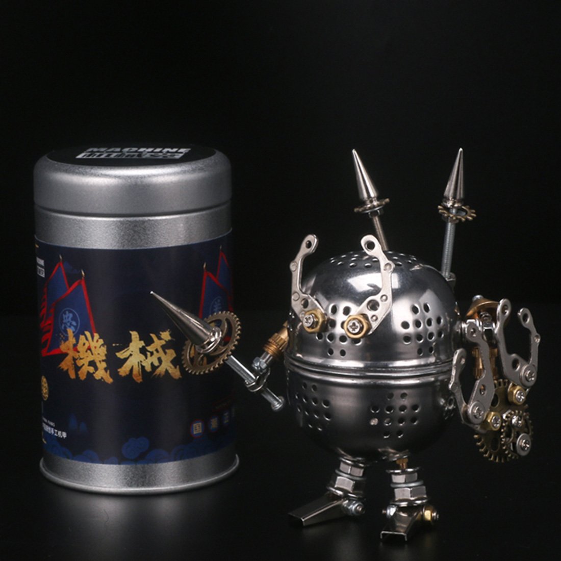 4pcs Set 3D Assembly Mini Mecha Soldier Figure DIY Metal Mechanical Puzzle Model Kit Toys