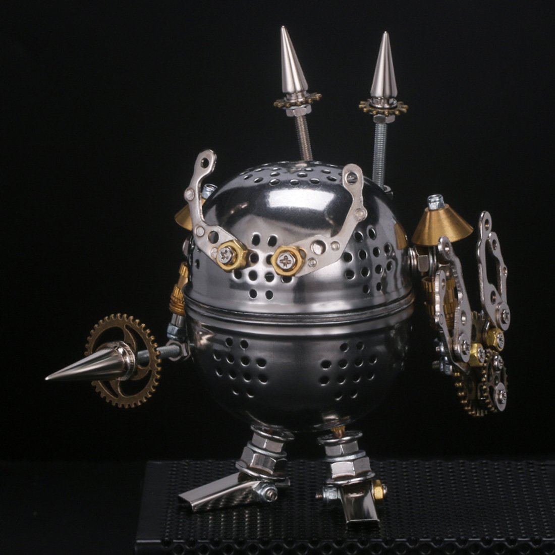 4pcs Set 3D Assembly Mini Mecha Soldier Figure DIY Metal Mechanical Puzzle Model Kit Toys