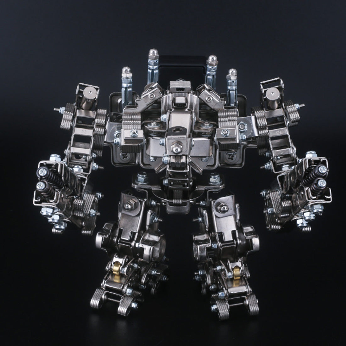 521Pcs 2in1 Multi-funtional Metal Snipper Mecha Soldier 3D Model Building Kit Assembly Phone Holder