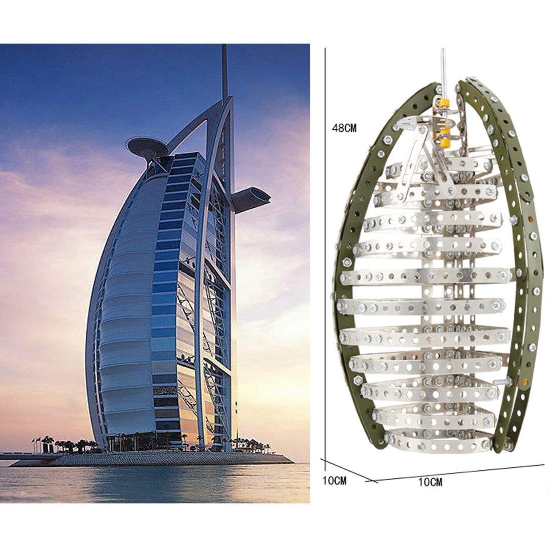 552Pcs 3D Metal Dubai hotel Model Building Kit