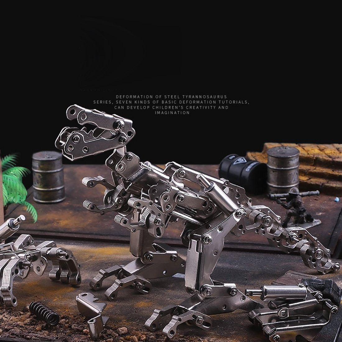 6 in 1 DIY Metal Assembly 3D Dinosaur Model Puzzle Kits