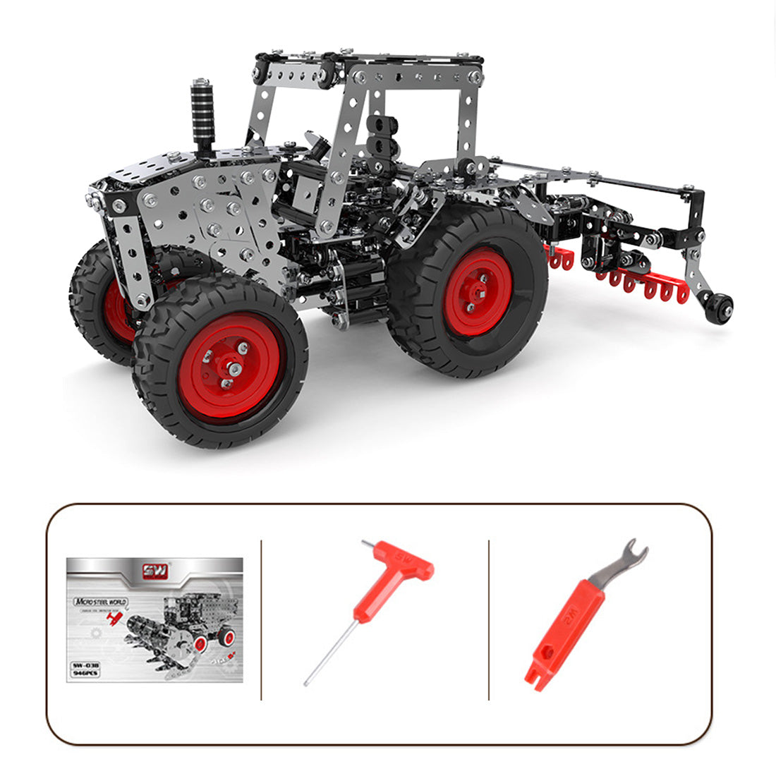 692Pcs 3D Metal Farm Corn Planter Puzzle Gear-Driven Assembly Model Kit