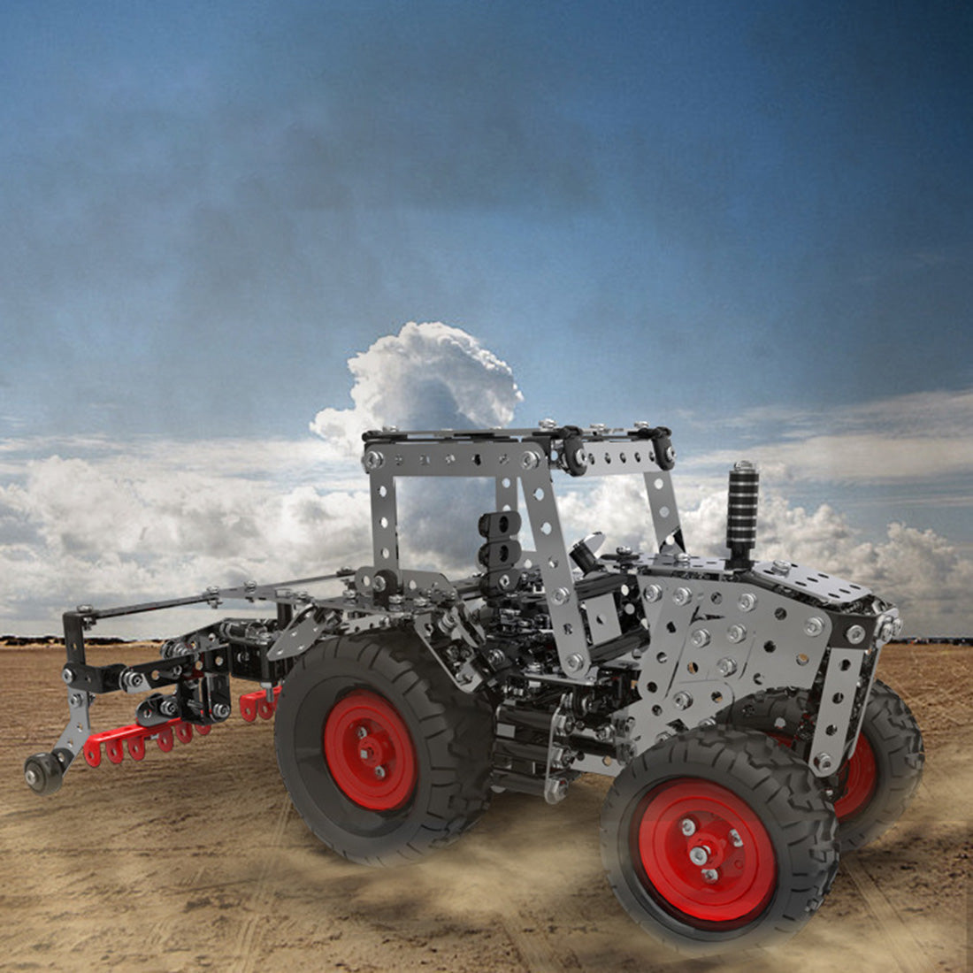 692Pcs 3D Metal Farm Corn Planter Puzzle Gear-Driven Assembly Model Kit