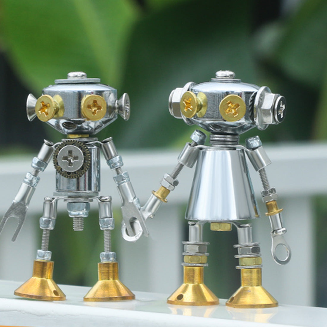6Pcs Blind Box DIY 3d Metal Mini White Collar Mecha Office Series Model Building Kit