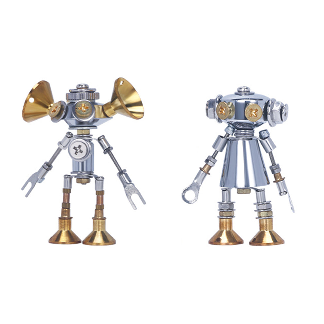 6Pcs Blind Box DIY 3d Metal Mini White Collar Mecha Office Series Model Building Kit