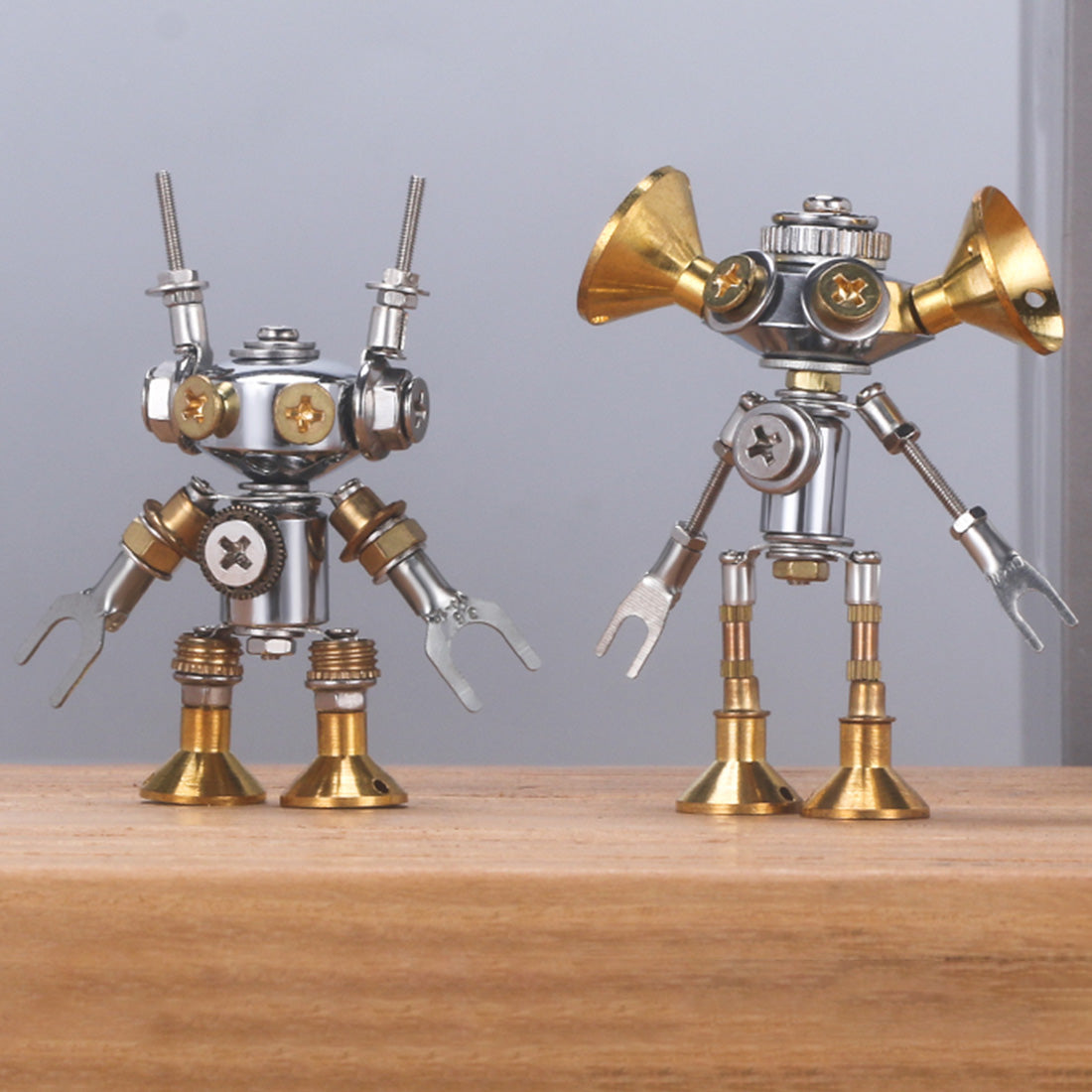 6Pcs Blind Box DIY 3d Metal Mini White Collar Mecha Office Series Model Building Kit